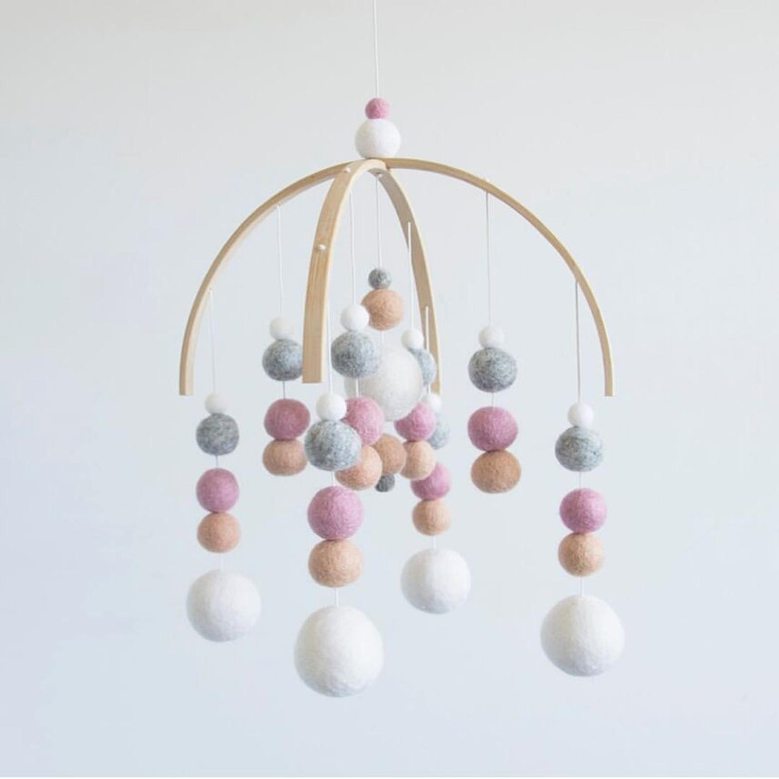 Baby Nursery Accessories - Wooden Mobile Hanging Frame Kit for