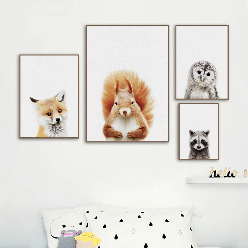 Baby Nursery Elephant - Baby Room Animal Wall Canvas Painting