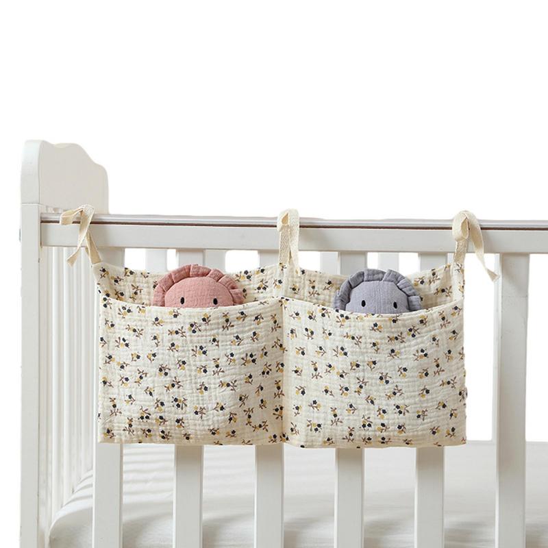 Diaper Caddy Organizer - Baby Crib Organizer Cot Caddy Bed