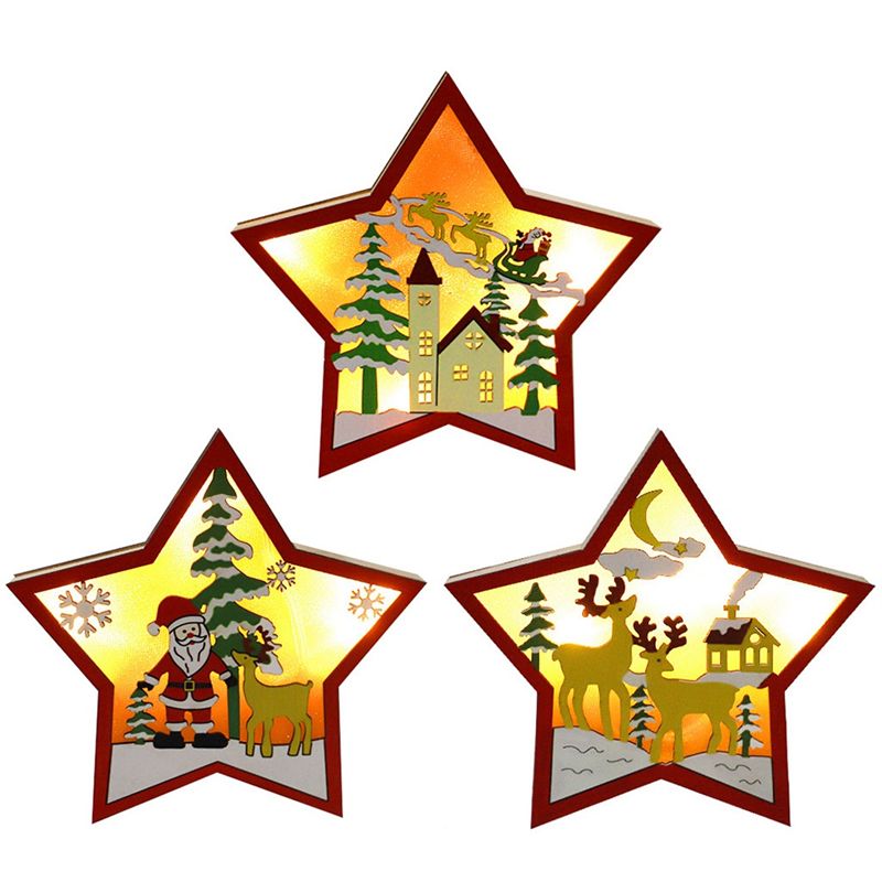 Baby Nursery Table - AA05 3 PCS LED Wood Star