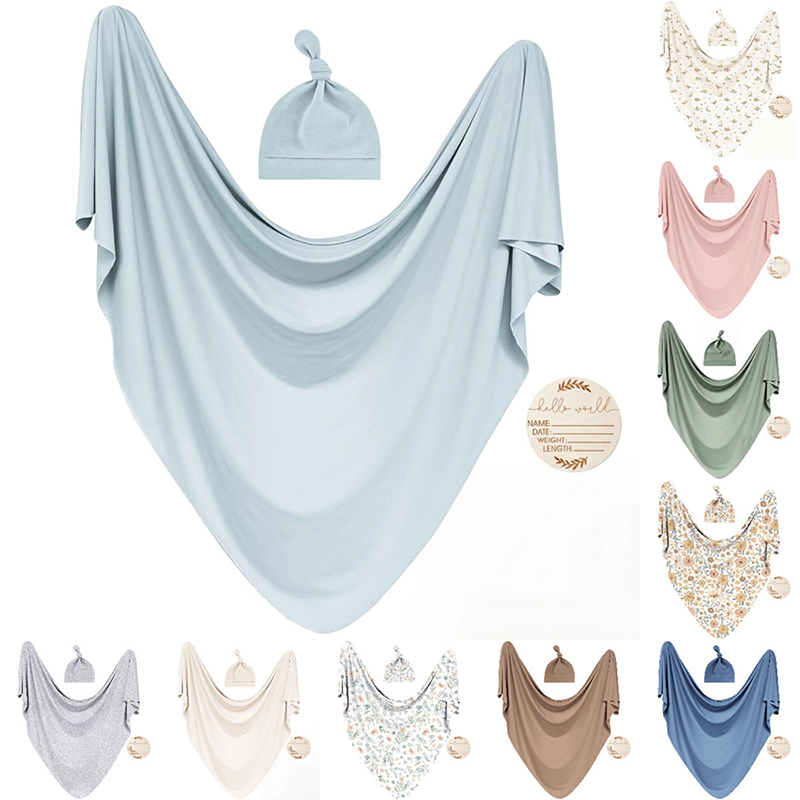 Baby Nursery Boy - Baby Swaddle Receiving Blankets with Matching