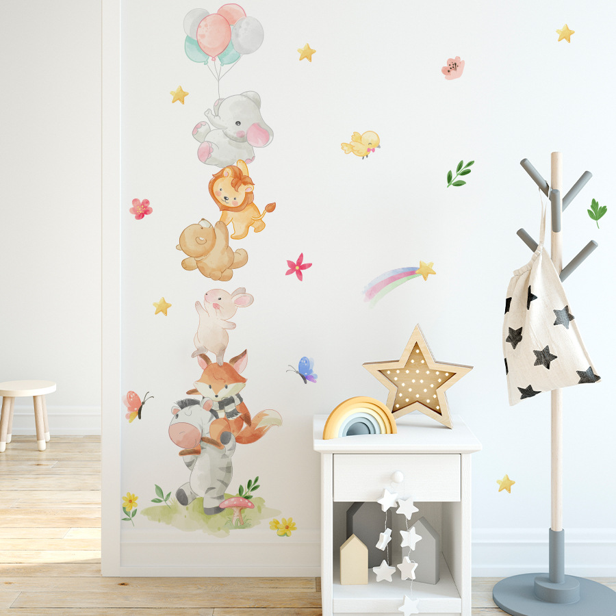 Baby Nursery Elephant - Cute Forest Animals Wall Stickers for