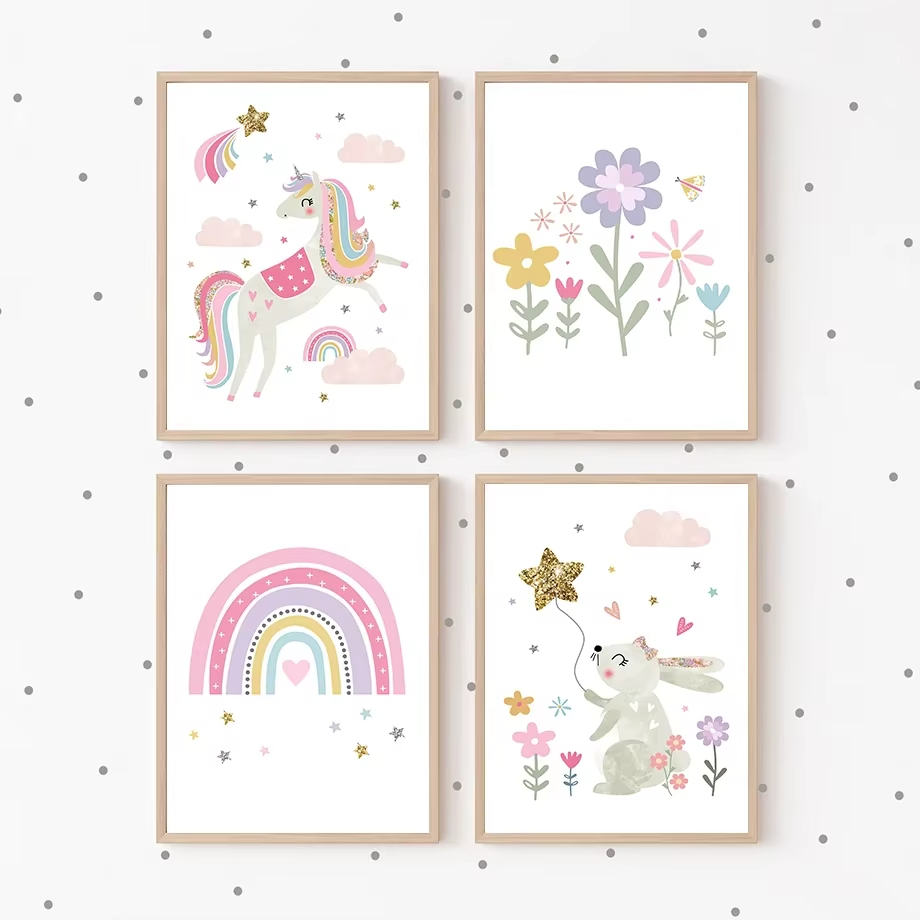 Pink Unicorn Rabbit Rainbow Cl - đánh giá và giá Baby Unicorn Nursery