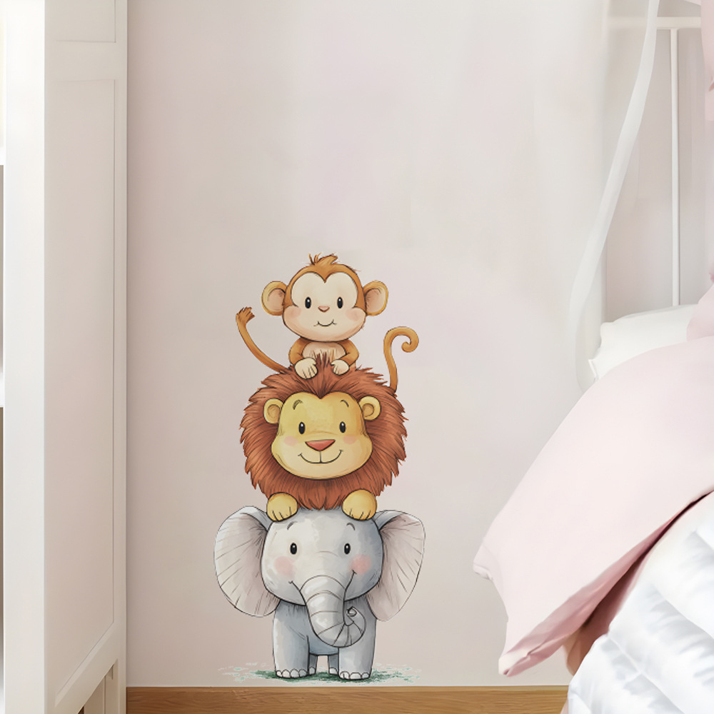 Cute Forest Animals Wall Stick - đánh giá và giá Baby Nursery Elephant