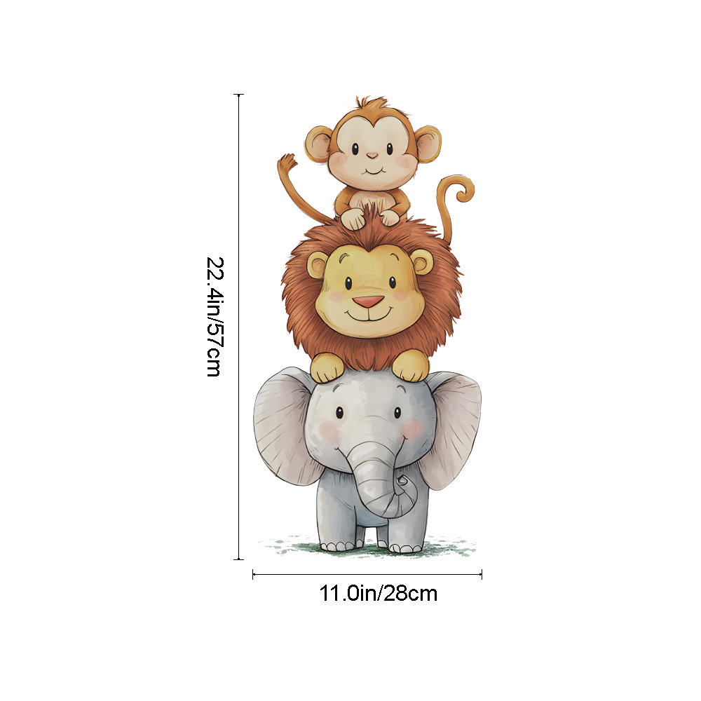 Cute Forest Animals Wall Stick - đánh giá và giá Baby Nursery Elephant