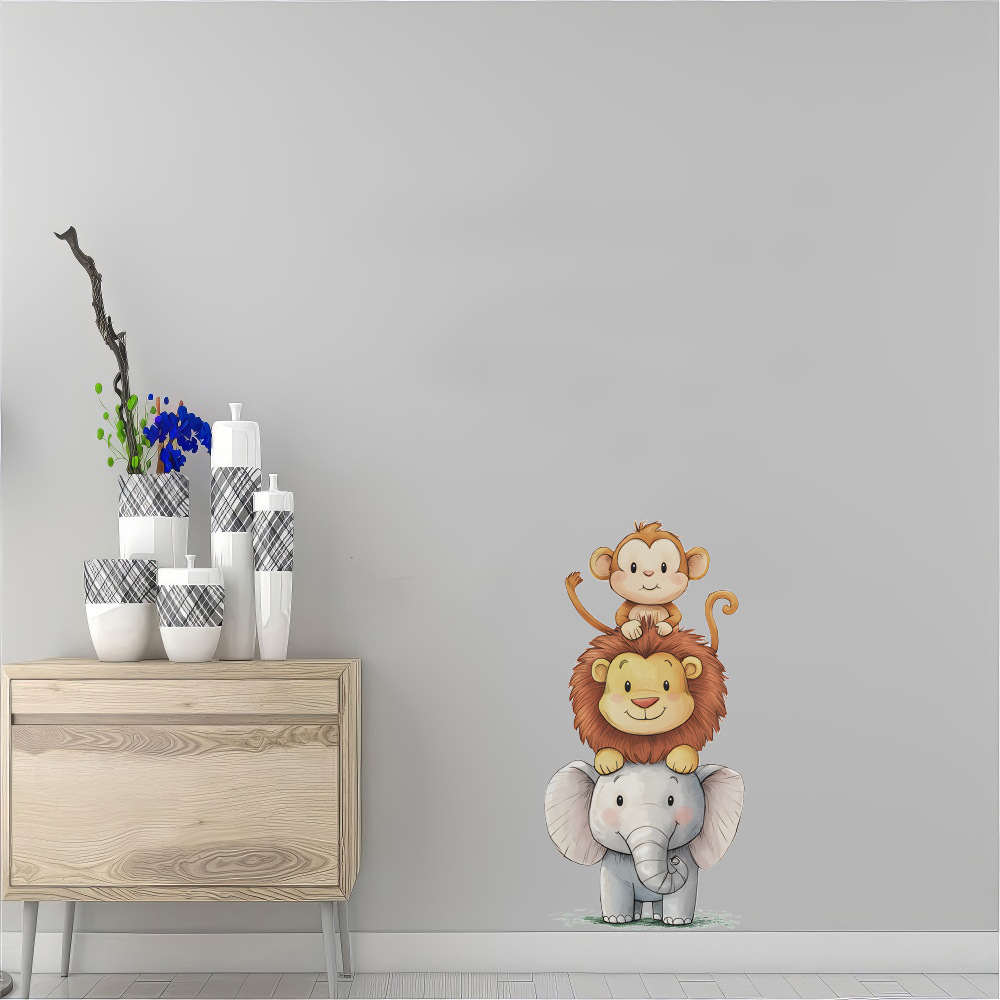 Cute Forest Animals Wall Stick - đánh giá và giá Baby Nursery Elephant