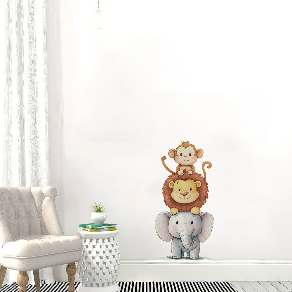 Cute Forest Animals Wall Stick - đánh giá và giá Baby Nursery Elephant