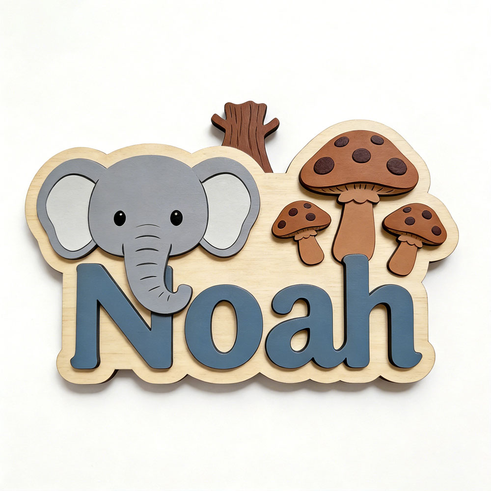 Customizable Cartoon Elephant  - đánh giá và giá Baby Nursery Themes Boy