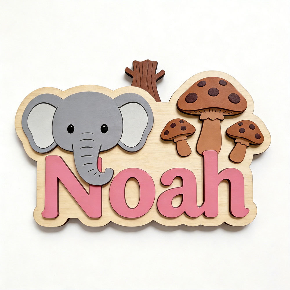 Customizable Cartoon Elephant  - đánh giá và giá Baby Nursery Themes Boy