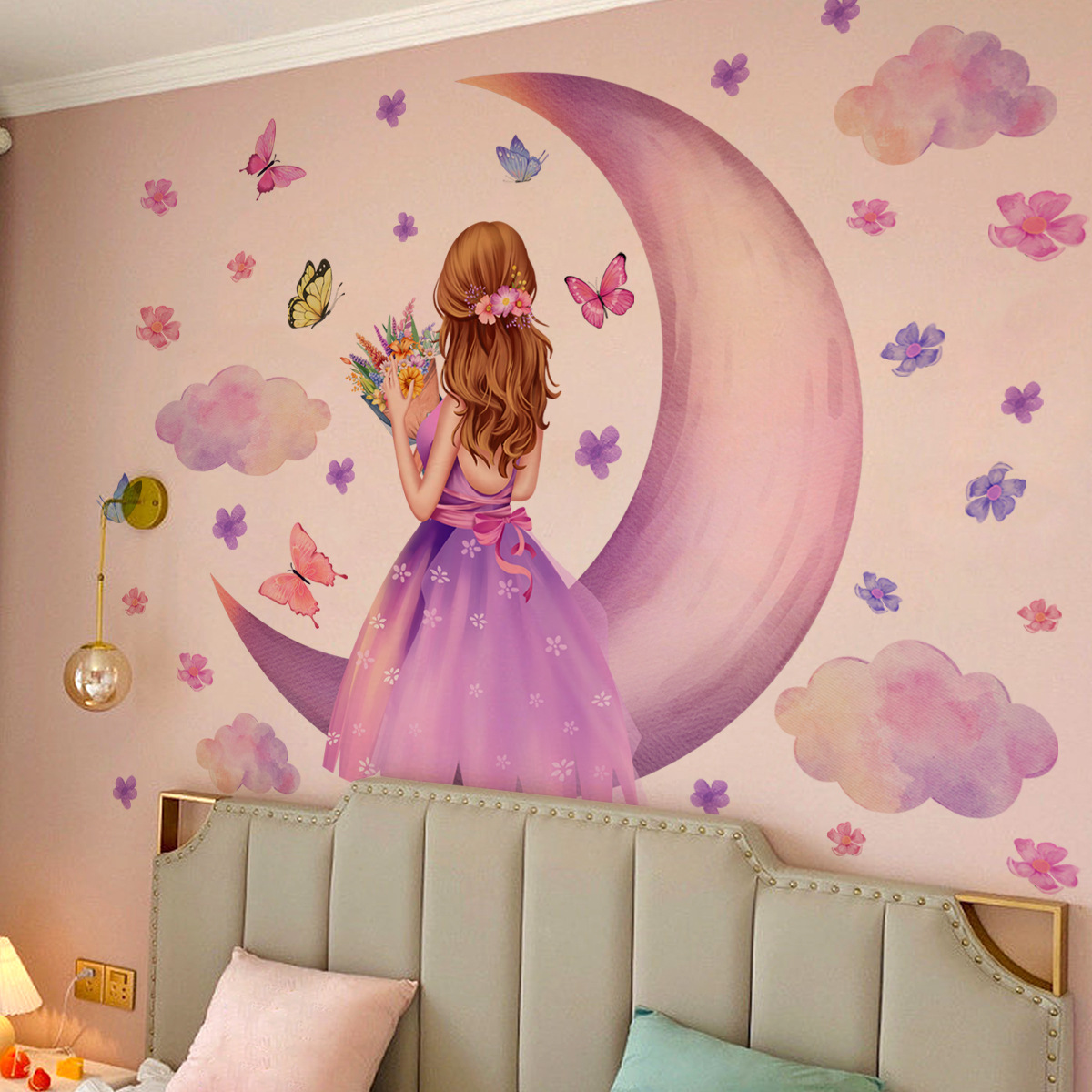 Large Girl Vinyl Tile Child Wa - đánh giá và giá Baby Nursery Ideas Girl