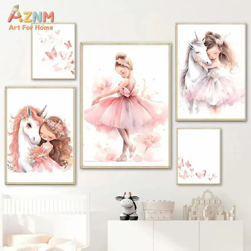 1PC,Pink Ballerina Girl Unicor - đánh giá và giá Baby Unicorn Nursery