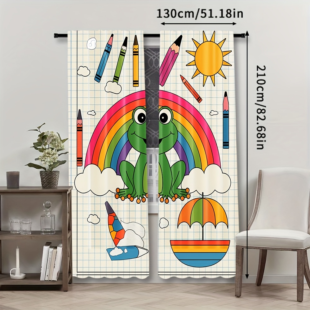 Cute Rainbow Frog Curtain Wind - đánh giá và giá Baby Nursery Themes Boy