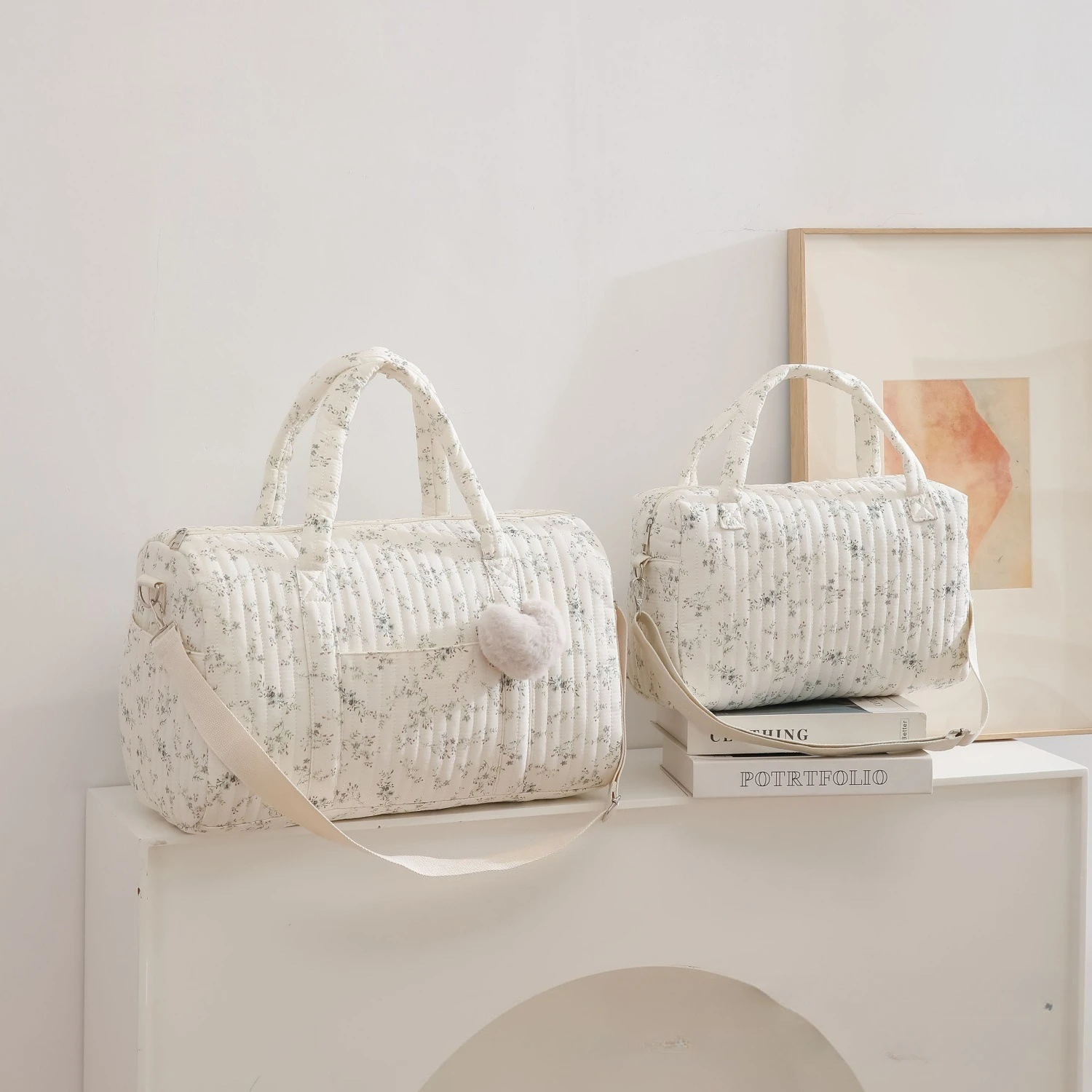 Embroidery Floral Mommy Bag La - đánh giá và giá Diaper Caddy Organizer