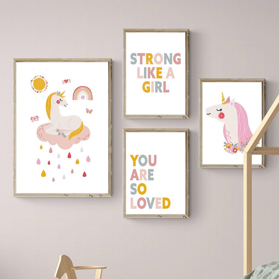 Kawaii Cartoon Unicorn Rainbow - đánh giá và giá Baby Unicorn Nursery