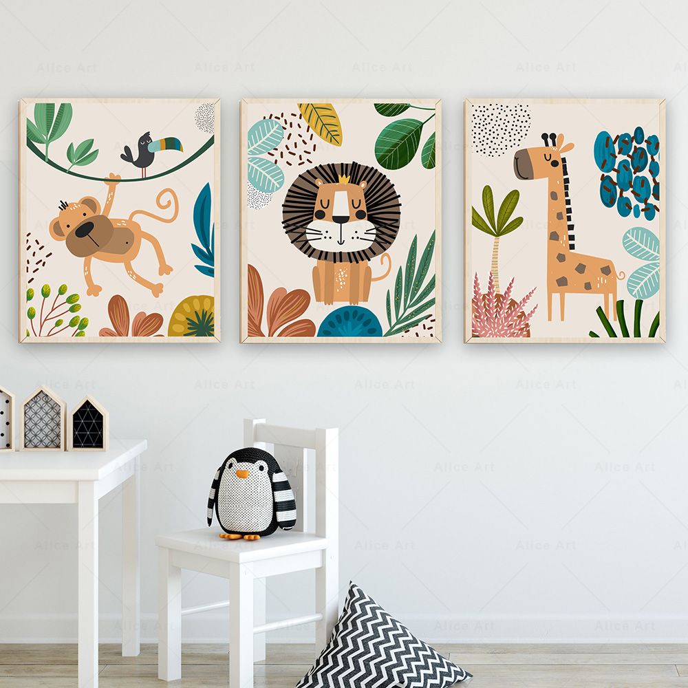 Boho Monkey Lion Giraffe Bird  - đánh giá và giá Baby Zebra Nursery