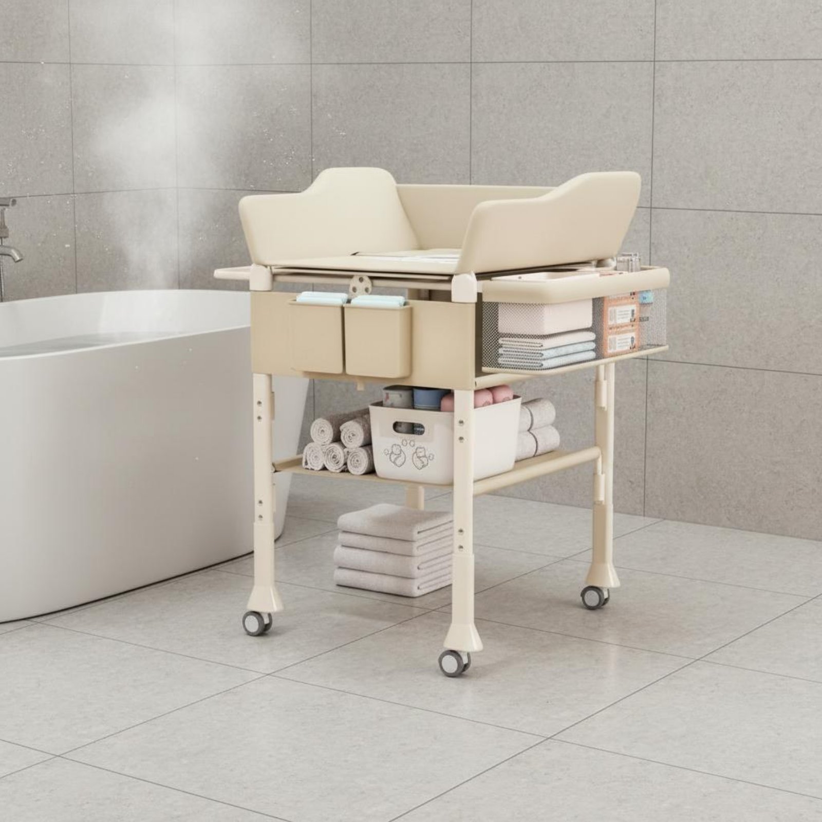 Baby Bath Changing Table Combo - đánh giá và giá Baby Nursery Table