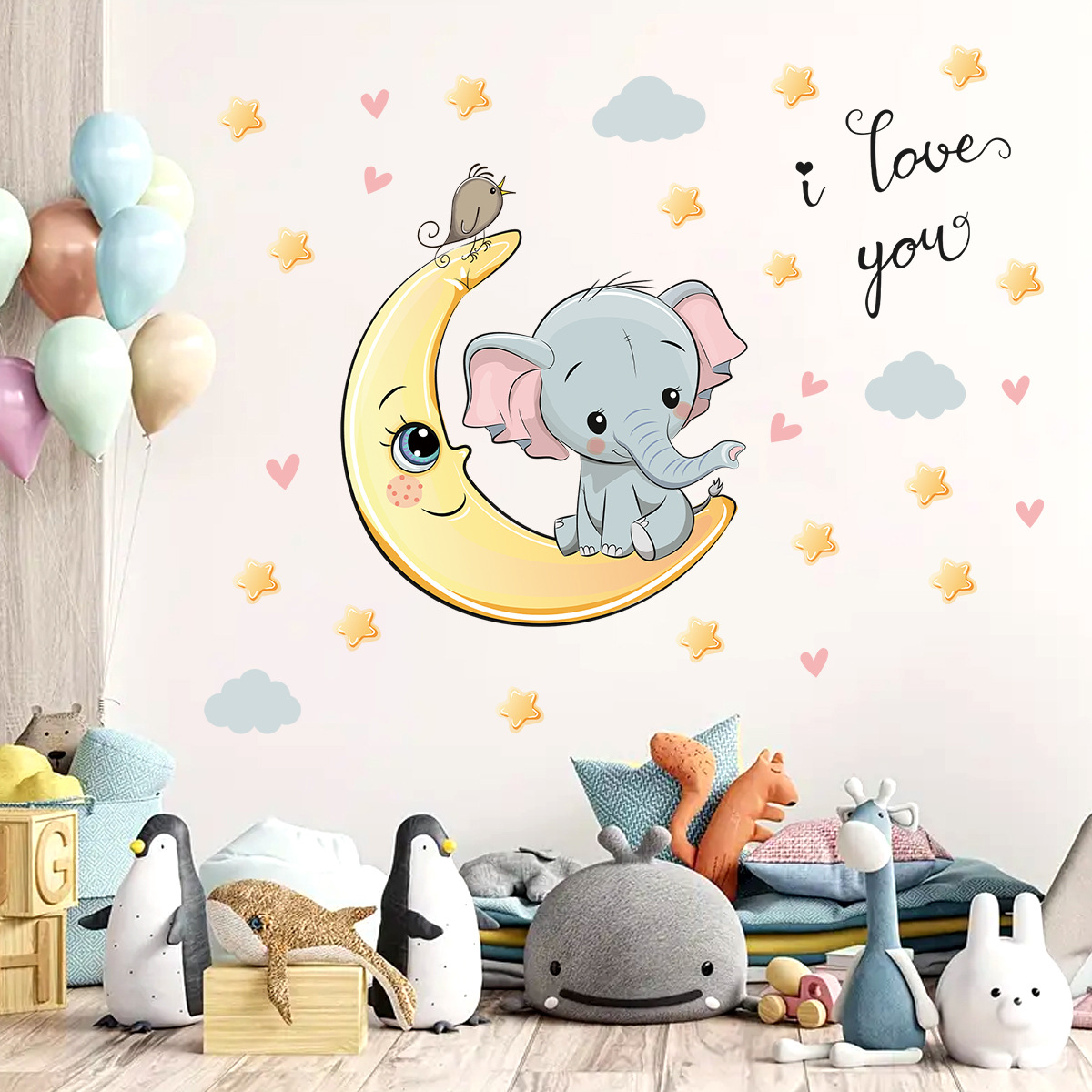 Cartoon Moon Good Night Elepha - đánh giá và giá Baby Nursery Elephant
