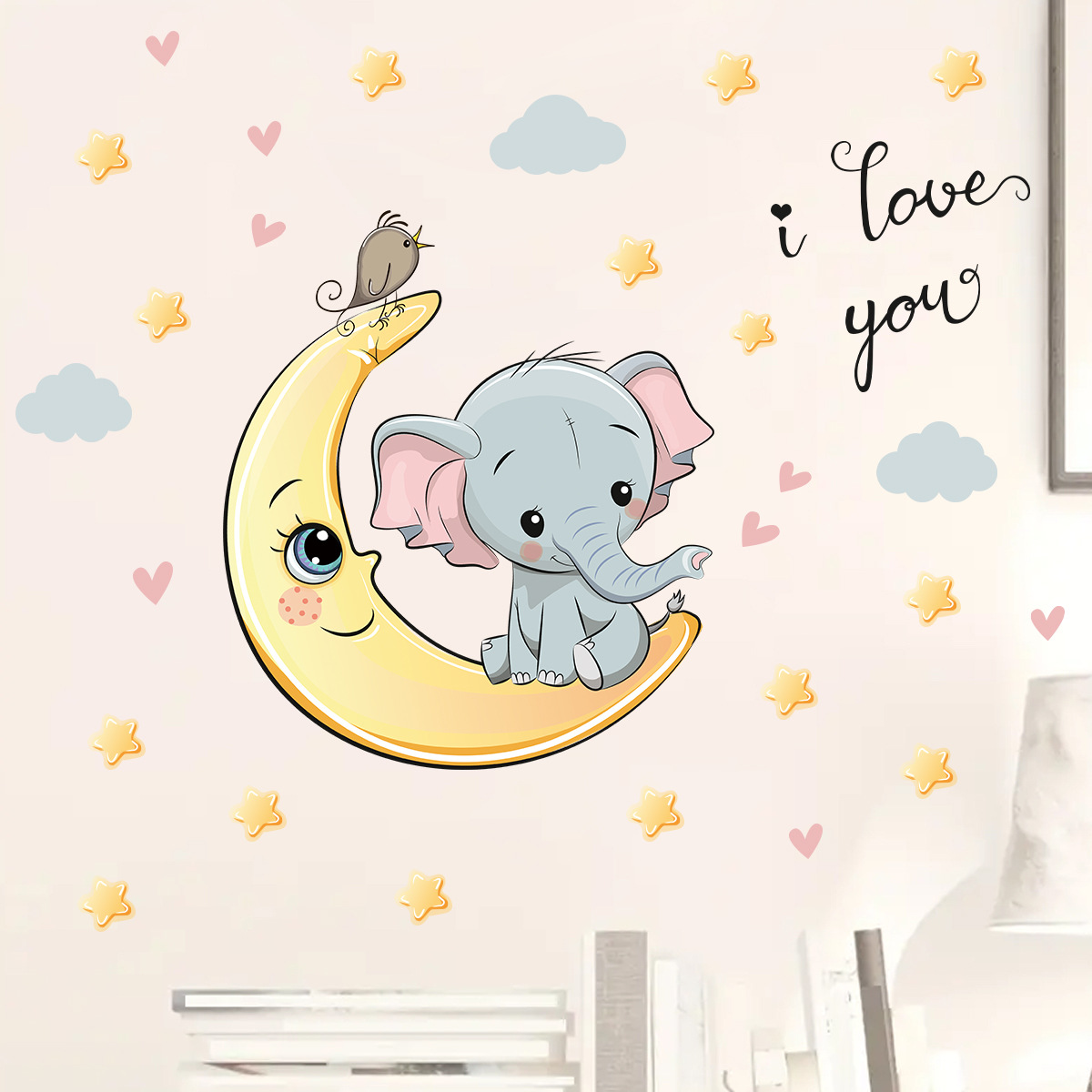 Cartoon Moon Good Night Elepha - đánh giá và giá Baby Nursery Elephant