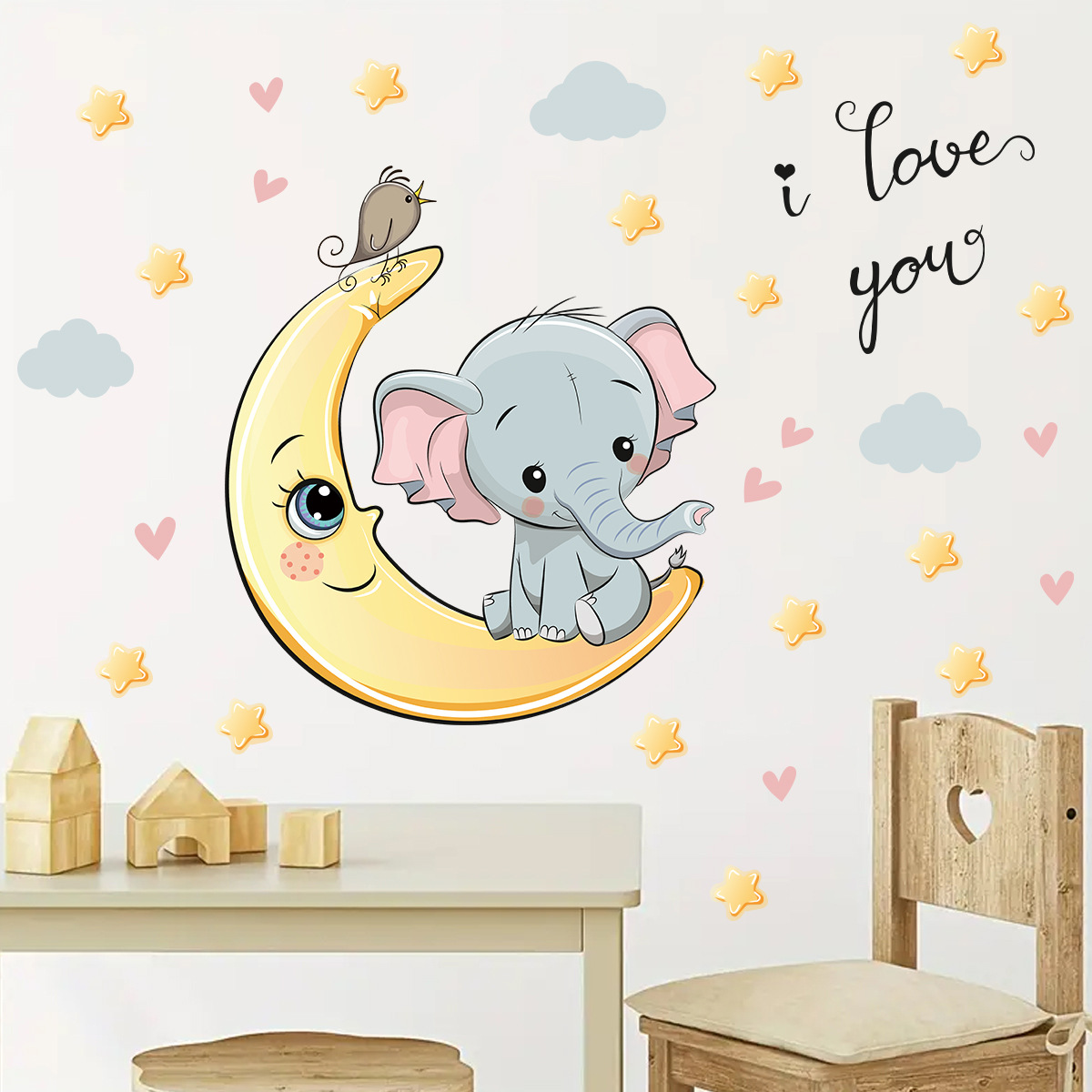 Cartoon Moon Good Night Elepha - đánh giá và giá Baby Nursery Elephant