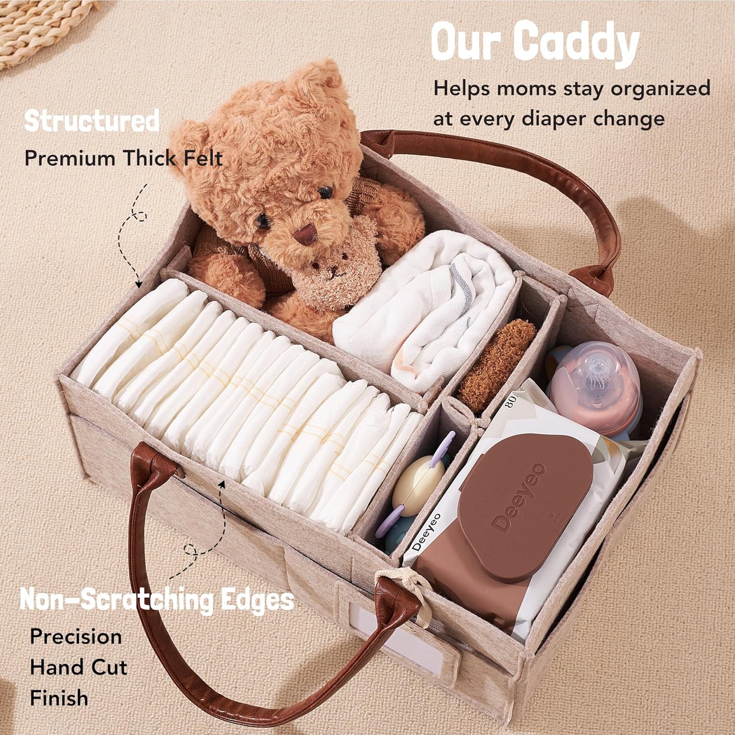 Baby Felt Storage Nursery Orga - đánh giá và giá Diaper Caddy Organizer