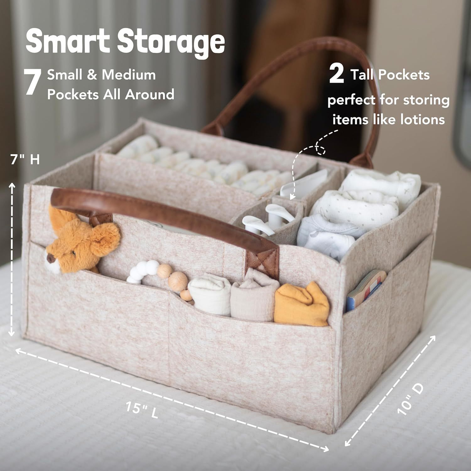Baby Felt Storage Nursery Orga - đánh giá và giá Diaper Caddy Organizer