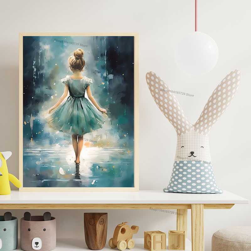 Watercolor Ballet Girl Shoes C - đánh giá và giá Baby Nursery Art