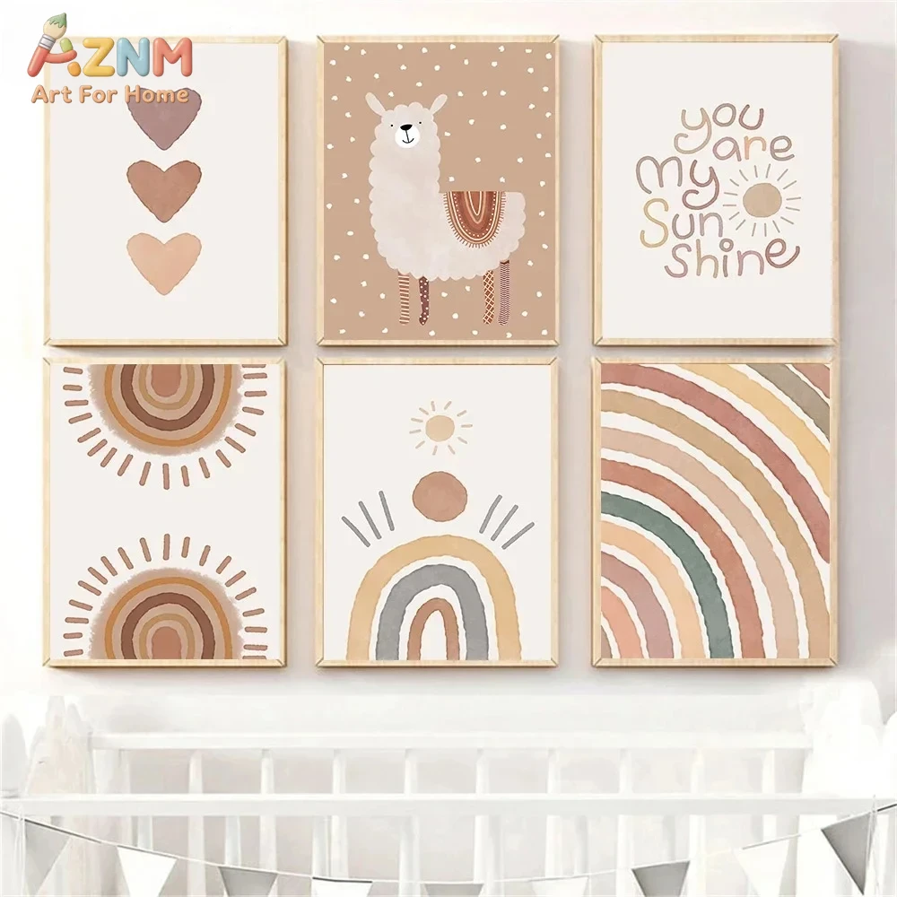 AZNM Boho Nursery Unframed Can - đánh giá và giá Baby Nursery You Are My Sunshine