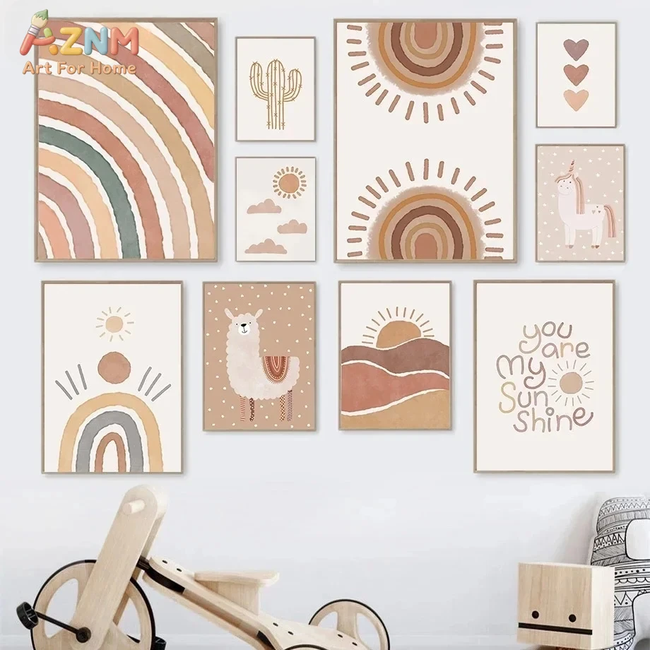 AZNM Boho Nursery Unframed Can - đánh giá và giá Baby Nursery You Are My Sunshine