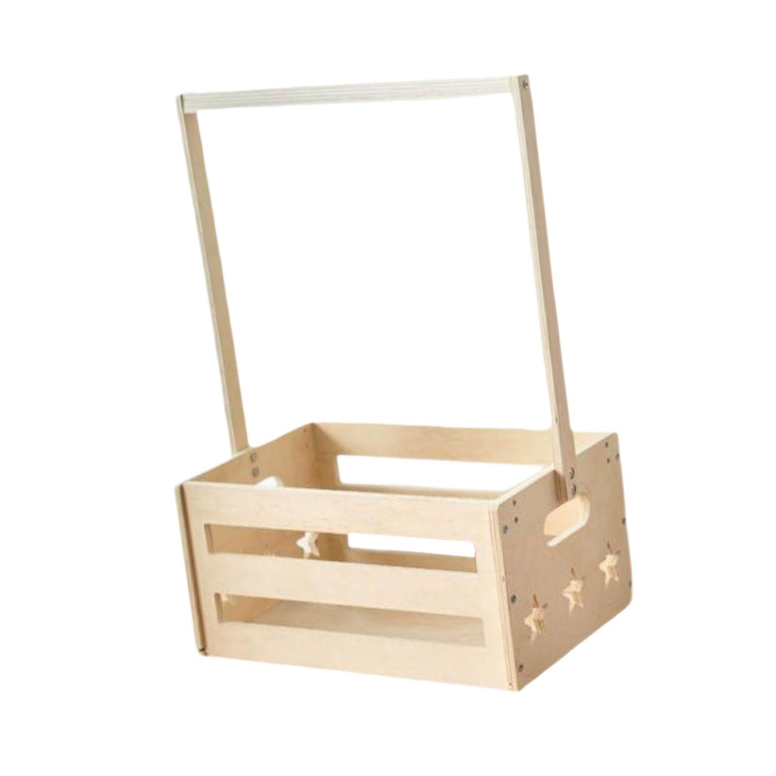 Wooden Storage Basket with Han - đánh giá và giá Baby Nursery Closet