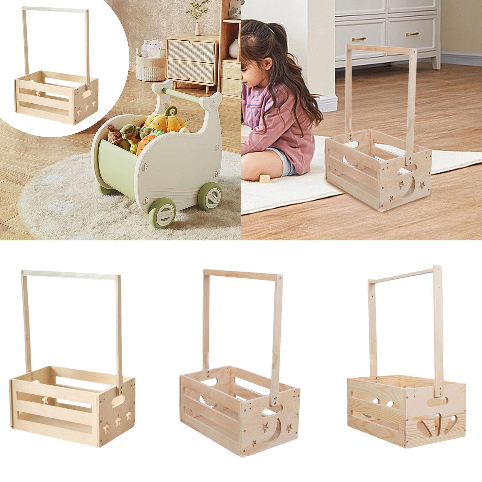 Wooden Storage Basket with Han - đánh giá và giá Baby Nursery Closet