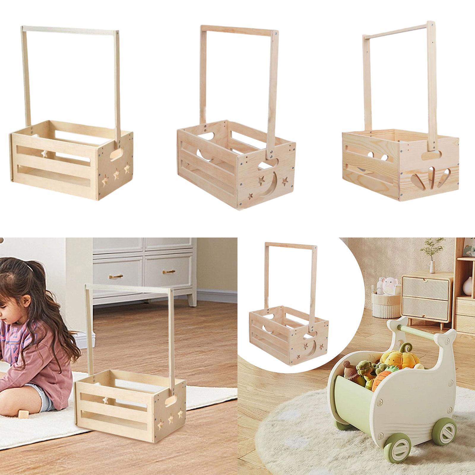 Wooden Storage Basket with Han - đánh giá và giá Baby Nursery Closet