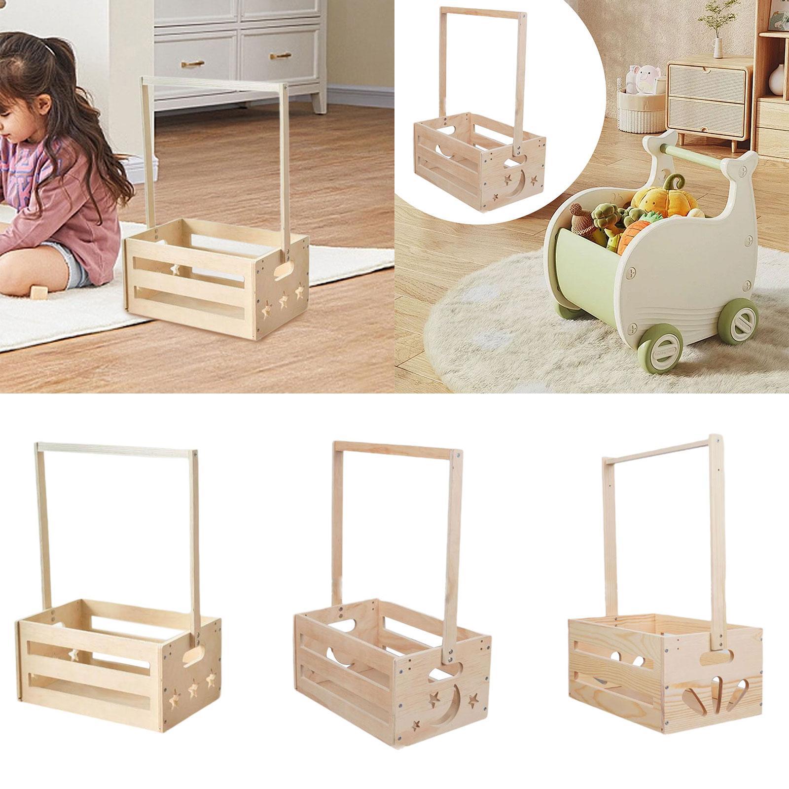 Wooden Storage Basket with Han - đánh giá và giá Baby Nursery Closet