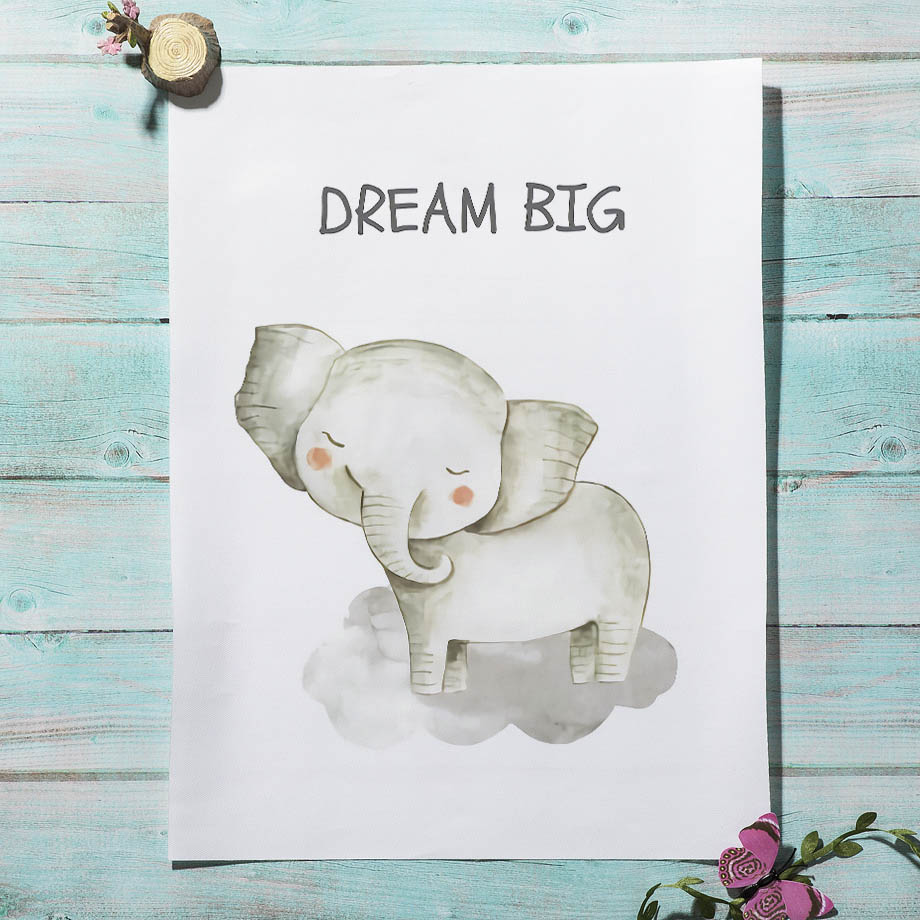 Nursery Wall Art Canvas Painti - đánh giá và giá Baby Nursery Elephant