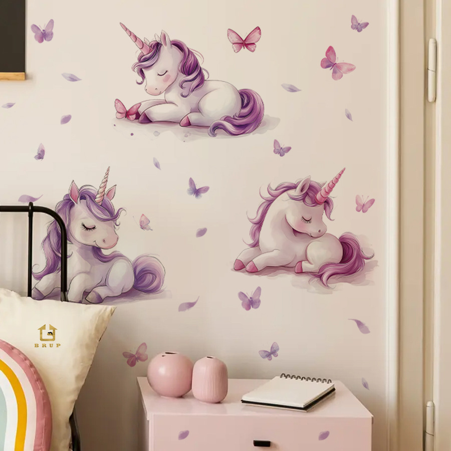 Cartoon Fantasy Unicorn Wall S - đánh giá và giá Baby Unicorn Nursery