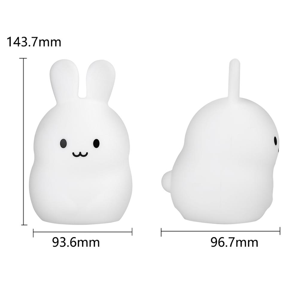 Thỏ Đèn Ngủ LED Cảm Ứng Cảm Bi - đánh giá và giá Baby Nursery Lamp