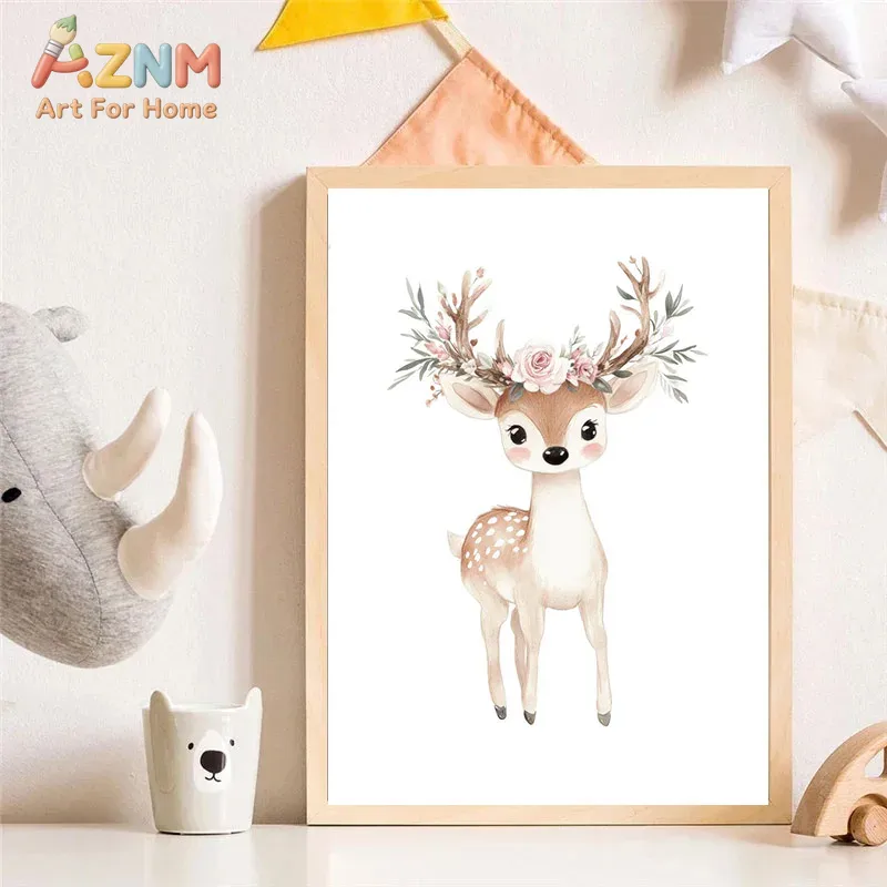 AZNM Watercolor Cute Animal Ca - đánh giá và giá Baby Unicorn Nursery