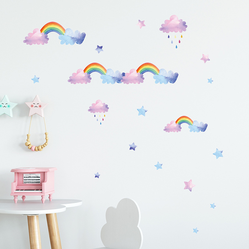 Hoạt Hình Đám Mây Cầu Vồng Dán - đánh giá và giá Baby Nursery Wardrobe
