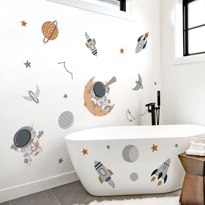 Cartoon Space Astronaut Planet - đánh giá và giá Baby Nursery Boy