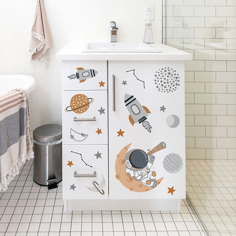Cartoon Space Astronaut Planet - đánh giá và giá Baby Nursery Boy