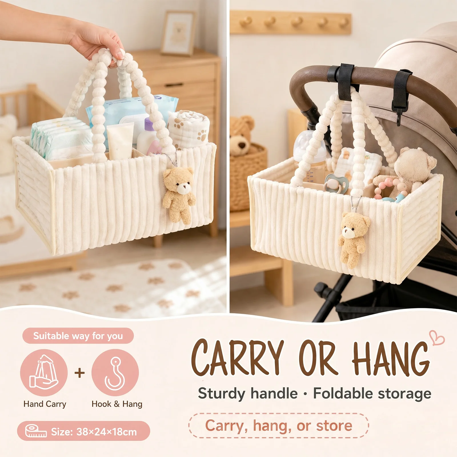 Baby Diaper Caddy Organizer Co - đánh giá và giá Diaper Caddy Organizer