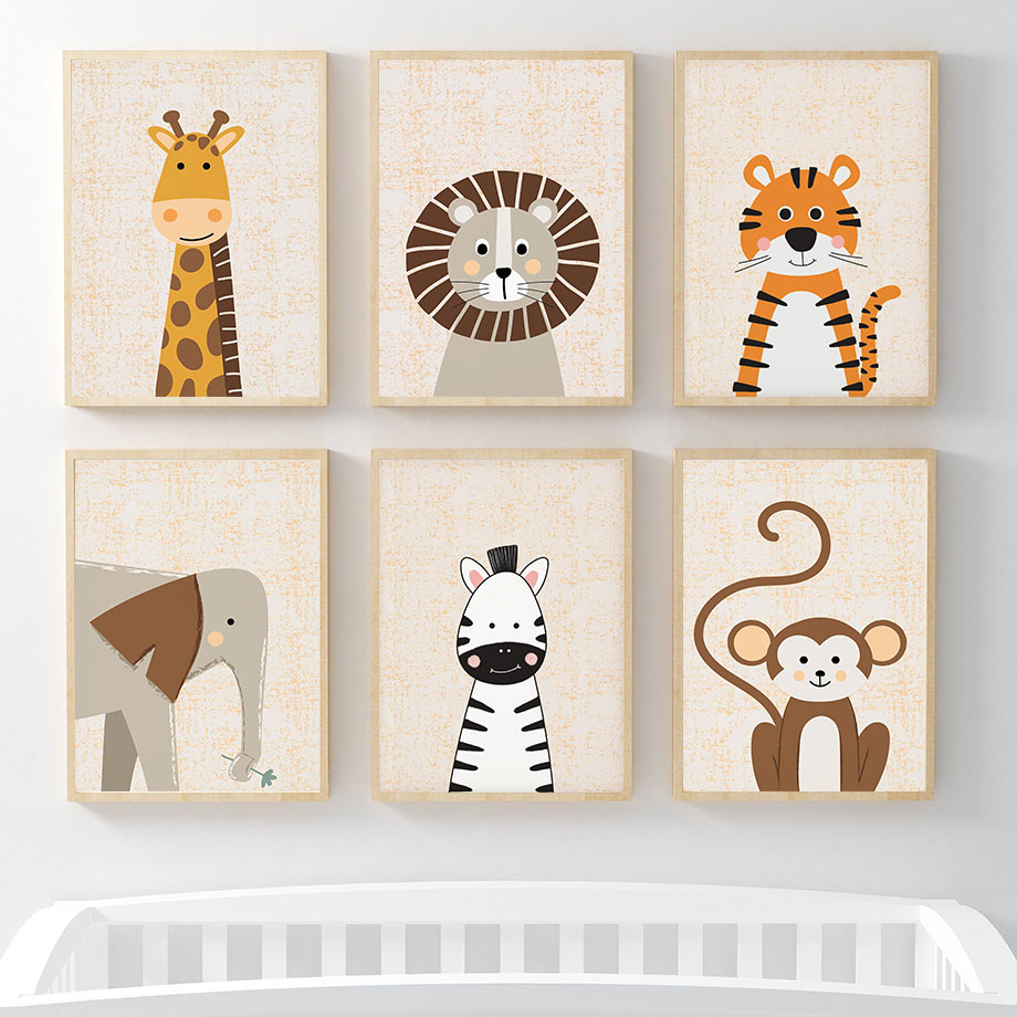 Lion Giraffe Elephant Zebra Mo - đánh giá và giá Baby Nursery Elephant