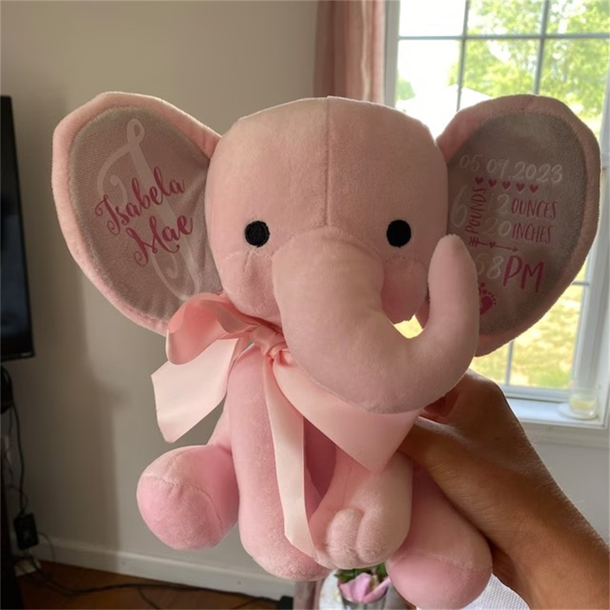 Custom Birth Stats Elephant Pl - đánh giá và giá Baby Nursery Elephant