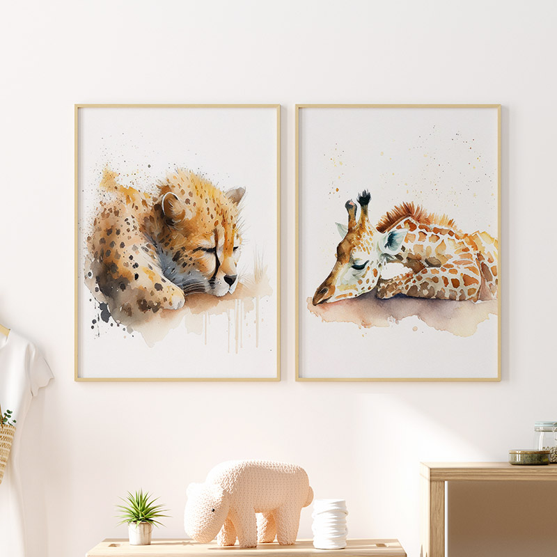 Watercolor Sleeping Safari Ani - đánh giá và giá Baby Zebra Nursery