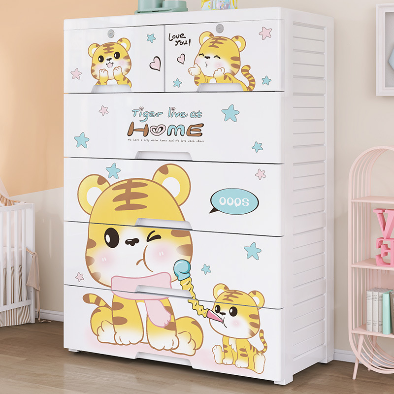 Thickened 5-Drawer Plastic Sto - đánh giá và giá Baby Nursery Wardrobe