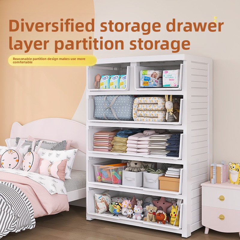 Thickened 5-Drawer Plastic Sto - đánh giá và giá Baby Nursery Wardrobe