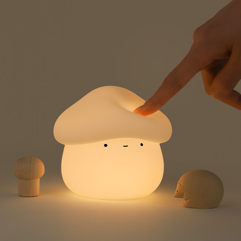 1Pcs Mushroom Head Silicone Ni - đánh giá và giá Baby Nursery Night Light