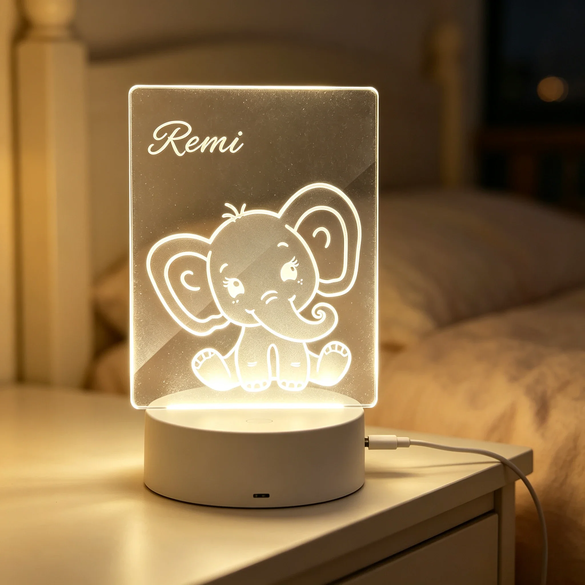 Custom Name Cute Baby Elephant - đánh giá và giá Baby Nursery Elephant