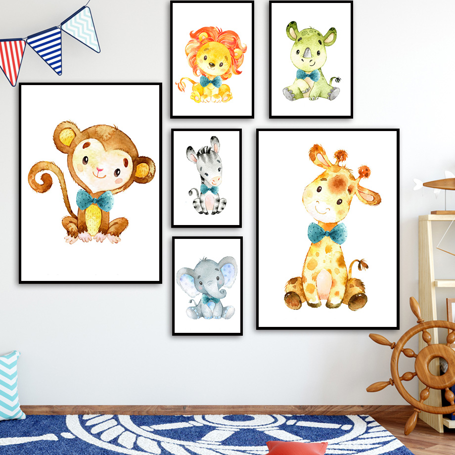 Wall Art Canvas Painting Carto - đánh giá và giá Baby Zebra Nursery