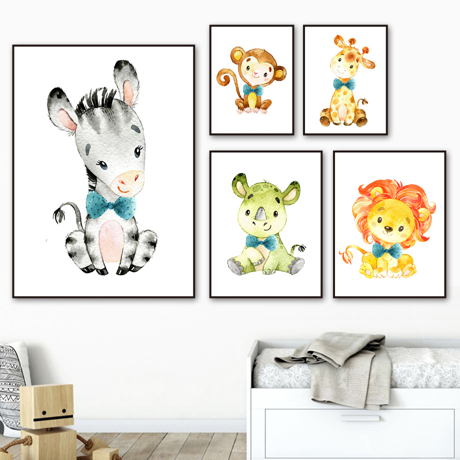 Wall Art Canvas Painting Carto - đánh giá và giá Baby Zebra Nursery