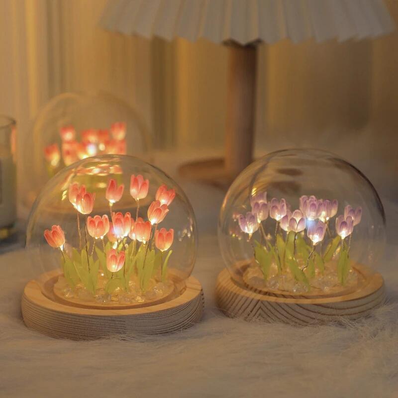 Artificial Tulip Flower Night  - đánh giá và giá Baby Nursery Night Light